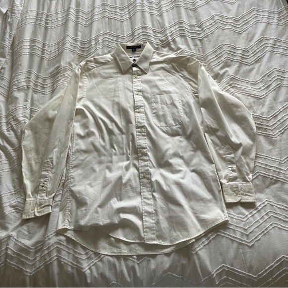 Vintage Tommy Hilfiger White Cotton Button Up Dress Shirt - Picture 3 of 5